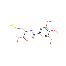 COC(=O)[C@H](CCSC)NC(=O)c1cc(OC)c(OC)c(OC)c1 ZINC000002070140