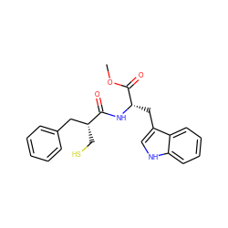 COC(=O)[C@H](Cc1c[nH]c2ccccc12)NC(=O)[C@H](CS)Cc1ccccc1 ZINC000026392990