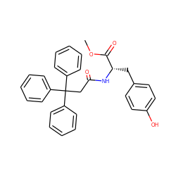 COC(=O)[C@H](Cc1ccc(O)cc1)NC(=O)CC(c1ccccc1)(c1ccccc1)c1ccccc1 ZINC001772581299