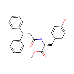 COC(=O)[C@H](Cc1ccc(O)cc1)NC(=O)CC(c1ccccc1)c1ccccc1 ZINC001772584499
