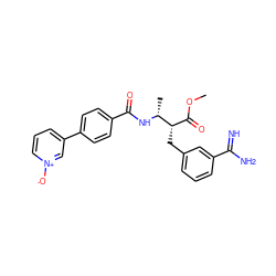 COC(=O)[C@H](Cc1cccc(C(=N)N)c1)[C@@H](C)NC(=O)c1ccc(-c2ccc[n+]([O-])c2)cc1 ZINC000013443072
