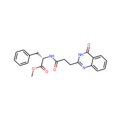 COC(=O)[C@H](Cc1ccccc1)NC(=O)CCc1nc2ccccc2c(=O)[nH]1 ZINC000008135174