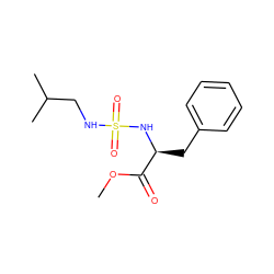 COC(=O)[C@H](Cc1ccccc1)NS(=O)(=O)NCC(C)C ZINC000653760909
