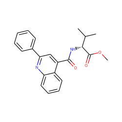 COC(=O)[C@H](NC(=O)c1cc(-c2ccccc2)nc2ccccc12)C(C)C ZINC000003178637