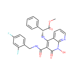 COC(=O)[C@H](Nc1c(C(=O)NCc2ccc(F)cc2F)c(=O)n(O)c2ncccc12)c1ccccc1 ZINC000169352021