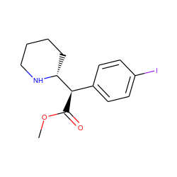 COC(=O)[C@H](c1ccc(I)cc1)[C@H]1CCCCN1 ZINC000038987023