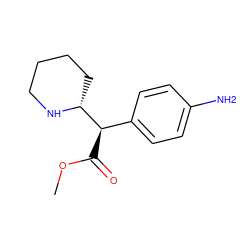COC(=O)[C@H](c1ccc(N)cc1)[C@H]1CCCCN1 ZINC000064409770