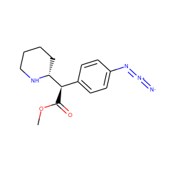COC(=O)[C@H](c1ccc(N=[N+]=[N-])cc1)[C@H]1CCCCN1 ZINC000084669256