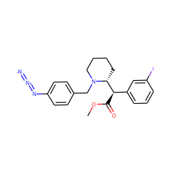 COC(=O)[C@H](c1cccc(I)c1)[C@H]1CCCCN1Cc1ccc(N=[N+]=[N-])cc1 ZINC000066260002