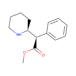 COC(=O)[C@H](c1ccccc1)[C@@H]1CCCCN1 ZINC000000001267