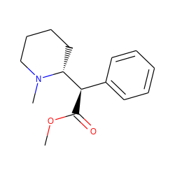 COC(=O)[C@H](c1ccccc1)[C@H]1CCCCN1C ZINC000028226613