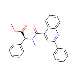 COC(=O)[C@H](c1ccccc1)N(C)C(=O)c1cc(-c2ccccc2)nc2ccccc12 ZINC000013762444