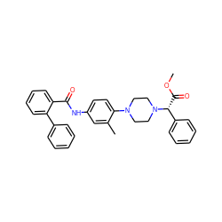 COC(=O)[C@H](c1ccccc1)N1CCN(c2ccc(NC(=O)c3ccccc3-c3ccccc3)cc2C)CC1 ZINC000072178976