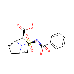 COC(=O)[C@H]1[C@@H](OC(=O)c2ccccc2)C[C@@H]2CC[C@H]1N2S(=O)(=O)N=C=O ZINC000013738787