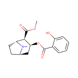 COC(=O)[C@H]1[C@@H](OC(=O)c2ccccc2O)C[C@H]2CC[C@H]1N2C ZINC000100805804