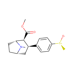 COC(=O)[C@H]1[C@@H](c2ccc([S@+](C)[O-])cc2)C[C@@H]2CC[C@H]1N2C ZINC000045285615