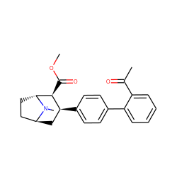 COC(=O)[C@H]1[C@@H](c2ccc(-c3ccccc3C(C)=O)cc2)C[C@H]2CC[C@H]1N2C ZINC000253633275