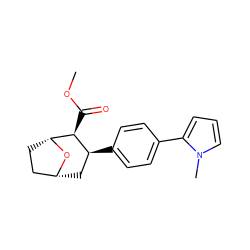 COC(=O)[C@H]1[C@@H](c2ccc(-c3cccn3C)cc2)C[C@@H]2CC[C@H]1O2 ZINC000035875895