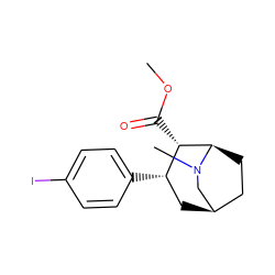 COC(=O)[C@H]1[C@@H](c2ccc(I)cc2)C[C@@H]2CC[C@H]1N(C)C2 ZINC000027721738