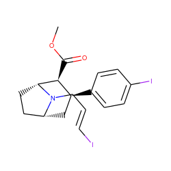 COC(=O)[C@H]1[C@@H](c2ccc(I)cc2)C[C@@H]2CC[C@H]1N2C/C=C/I ZINC000028768786