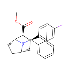 COC(=O)[C@H]1[C@@H](c2ccc(I)cc2)C[C@@H]2CC[C@H]1N2Cc1ccccc1C ZINC000013761882