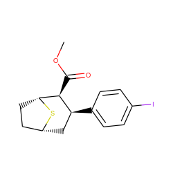 COC(=O)[C@H]1[C@@H](c2ccc(I)cc2)C[C@@H]2CC[C@H]1S2 ZINC000028644449