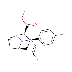 COC(=O)[C@H]1[C@@H](c2ccc(I)cc2)C[C@H]2CC[C@H]1N2C/C=C/I ZINC000100791856