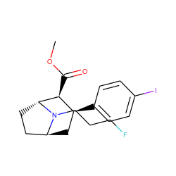 COC(=O)[C@H]1[C@@H](c2ccc(I)cc2)C[C@H]2CC[C@H]1N2CCCF ZINC000100037971