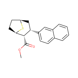 COC(=O)[C@H]1[C@@H](c2ccc3ccccc3c2)C[C@@H]2CC[C@H]1S2 ZINC000028644575