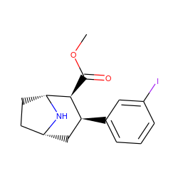 COC(=O)[C@H]1[C@@H](c2cccc(I)c2)C[C@@H]2CC[C@H]1N2 ZINC000026262733