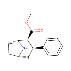 COC(=O)[C@H]1[C@@H](c2ccccc2)C[C@@H]2CC[C@H]1N2C ZINC000005996016