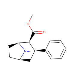 COC(=O)[C@H]1[C@@H](c2ccccc2)C[C@H]2CC[C@@H]1N2C ZINC000002530688