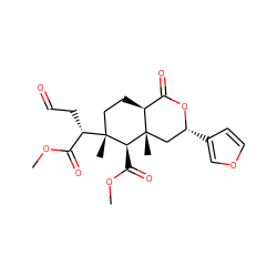 COC(=O)[C@H]1[C@](C)([C@@H](CC=O)C(=O)OC)CC[C@H]2C(=O)O[C@H](c3ccoc3)C[C@]12C ZINC001772642009