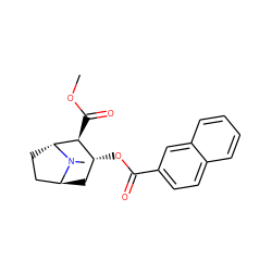 COC(=O)[C@H]1[C@H](OC(=O)c2ccc3ccccc3c2)C[C@H]2CC[C@H]1N2C ZINC000101113018