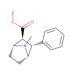 COC(=O)[C@H]1[C@H](c2ccccc2)[C@@H]2CC[C@H]1N2C ZINC000013555443