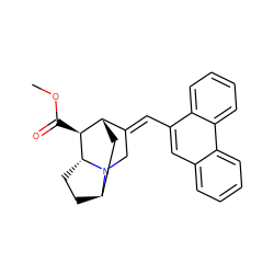 COC(=O)[C@H]1[C@H]2C[C@H]3CC[C@H]1N3C/C2=C\c1cc2ccccc2c2ccccc12 ZINC000253634622