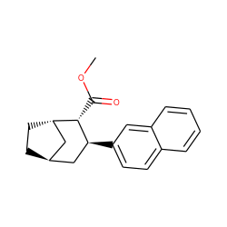 COC(=O)[C@H]1[C@H]2CC[C@@H](C2)C[C@@H]1c1ccc2ccccc2c1 ZINC000100861271