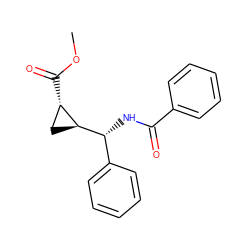 COC(=O)[C@H]1C[C@@H]1[C@H](NC(=O)c1ccccc1)c1ccccc1 ZINC000006145314