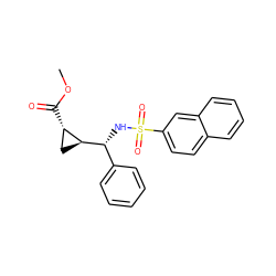 COC(=O)[C@H]1C[C@@H]1[C@H](NS(=O)(=O)c1ccc2ccccc2c1)c1ccccc1 ZINC000006145310