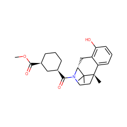 COC(=O)[C@H]1CCC[C@@H](C(=O)N2CC[C@@]3(C)c4cccc(O)c4C[C@@H]2C3(C)C)C1 ZINC000201100561