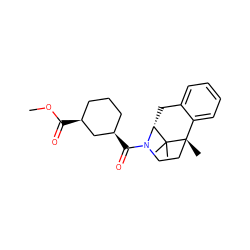 COC(=O)[C@H]1CCC[C@@H](C(=O)N2CC[C@@]3(C)c4ccccc4C[C@@H]2C3(C)C)C1 ZINC000115792381