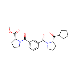 COC(=O)[C@H]1CCCN1C(=O)c1cccc(C(=O)N2CCC[C@H]2C(=O)C2CCCC2)c1 ZINC000027520902