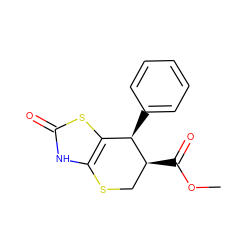 COC(=O)[C@H]1CSc2[nH]c(=O)sc2[C@H]1c1ccccc1 ZINC000008578983