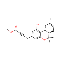 COC(=O)C#CCc1cc(O)c2c(c1)OC(C)(C)[C@@H]1CC=C(C)C[C@@H]21 ZINC000013557655