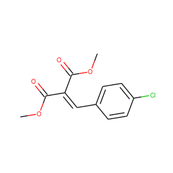 COC(=O)C(=Cc1ccc(Cl)cc1)C(=O)OC ZINC000002143187