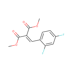 COC(=O)C(=Cc1ccc(F)cc1F)C(=O)OC ZINC000095560014