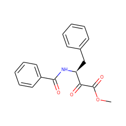 COC(=O)C(=O)[C@H](Cc1ccccc1)NC(=O)c1ccccc1 ZINC000028755444