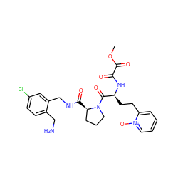 COC(=O)C(=O)N[C@@H](CCc1cccc[n+]1[O-])C(=O)N1CCC[C@H]1C(=O)NCc1cc(Cl)ccc1CN ZINC000028706280