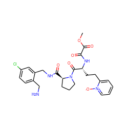 COC(=O)C(=O)N[C@H](CCc1cccc[n+]1[O-])C(=O)N1CCC[C@H]1C(=O)NCc1cc(Cl)ccc1CN ZINC000028706283