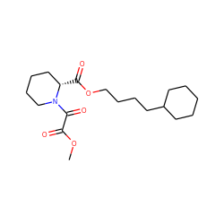 COC(=O)C(=O)N1CCCC[C@@H]1C(=O)OCCCCC1CCCCC1 ZINC000027564572